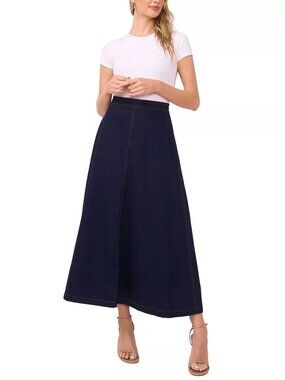 NWT Vince Camuto Enchanted A-Line Denim Skirt in Classic Navy
